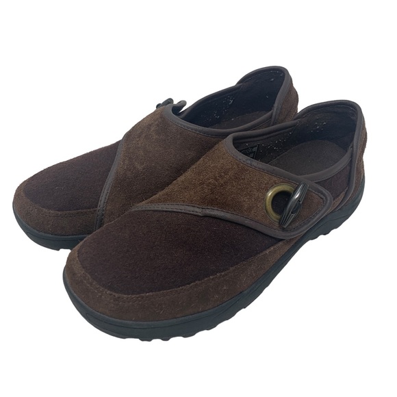 Lands’ End Brown Suede Slip-On Comfort Loafers Shoes Size 8.5 - Picture 4 of 11